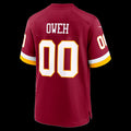 W.Commanders #00 Odafe Oweh Burgundy Game Stitched Football American Jersey