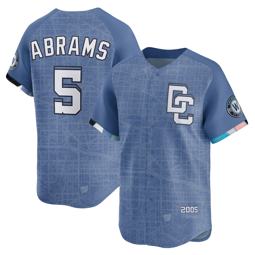 Washington Nationals #5 CJ Abrams Blue MAROU 2025 City Connect Limited Jersey