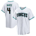Arizona Diamondbacks #4 Ketel Marte White MAROU Cool Base Stitched Jersey
