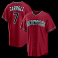 Arizona Diamondbacks #7 Corbin Carroll Crimson MAROU Alternate 2 Replica Jersey