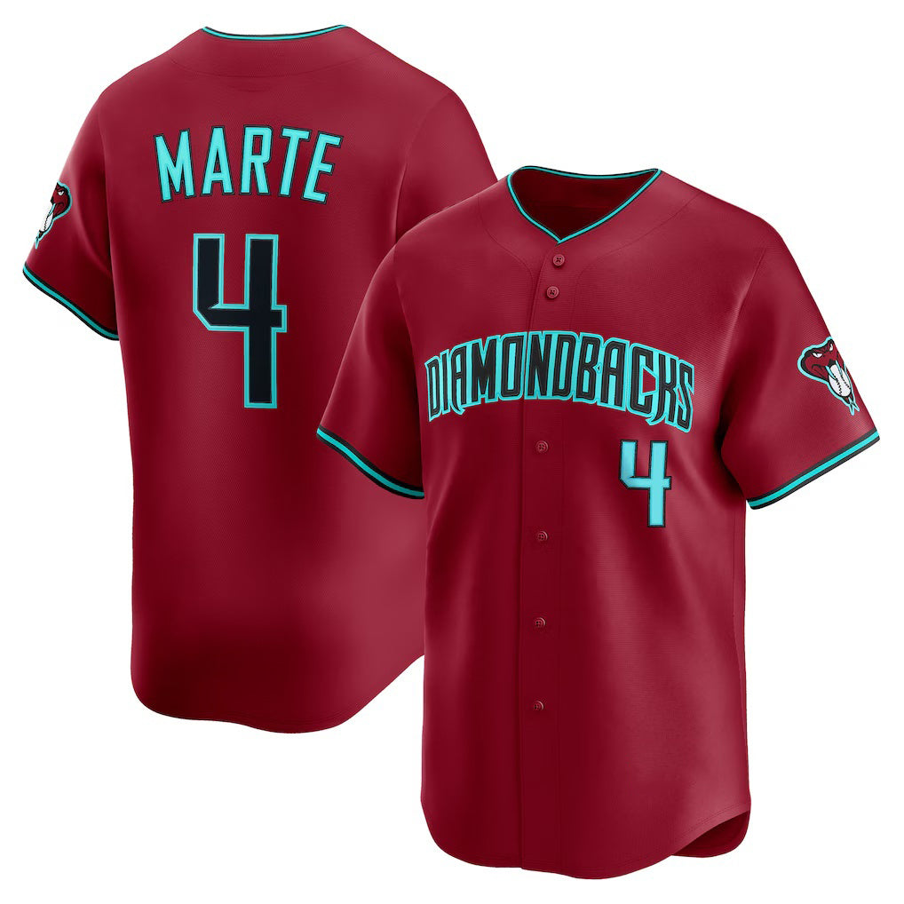 Arizona Diamondbacks #4 Ketel Marte Red MAROU Alternate 2 Limited Player Jersey