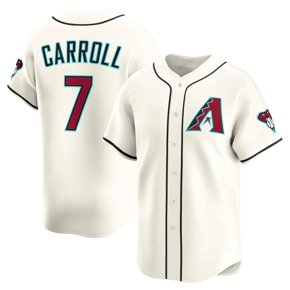 Arizona Diamondbacks #7 Corbin Carroll Cream MAROU Home Limited Player Jersey