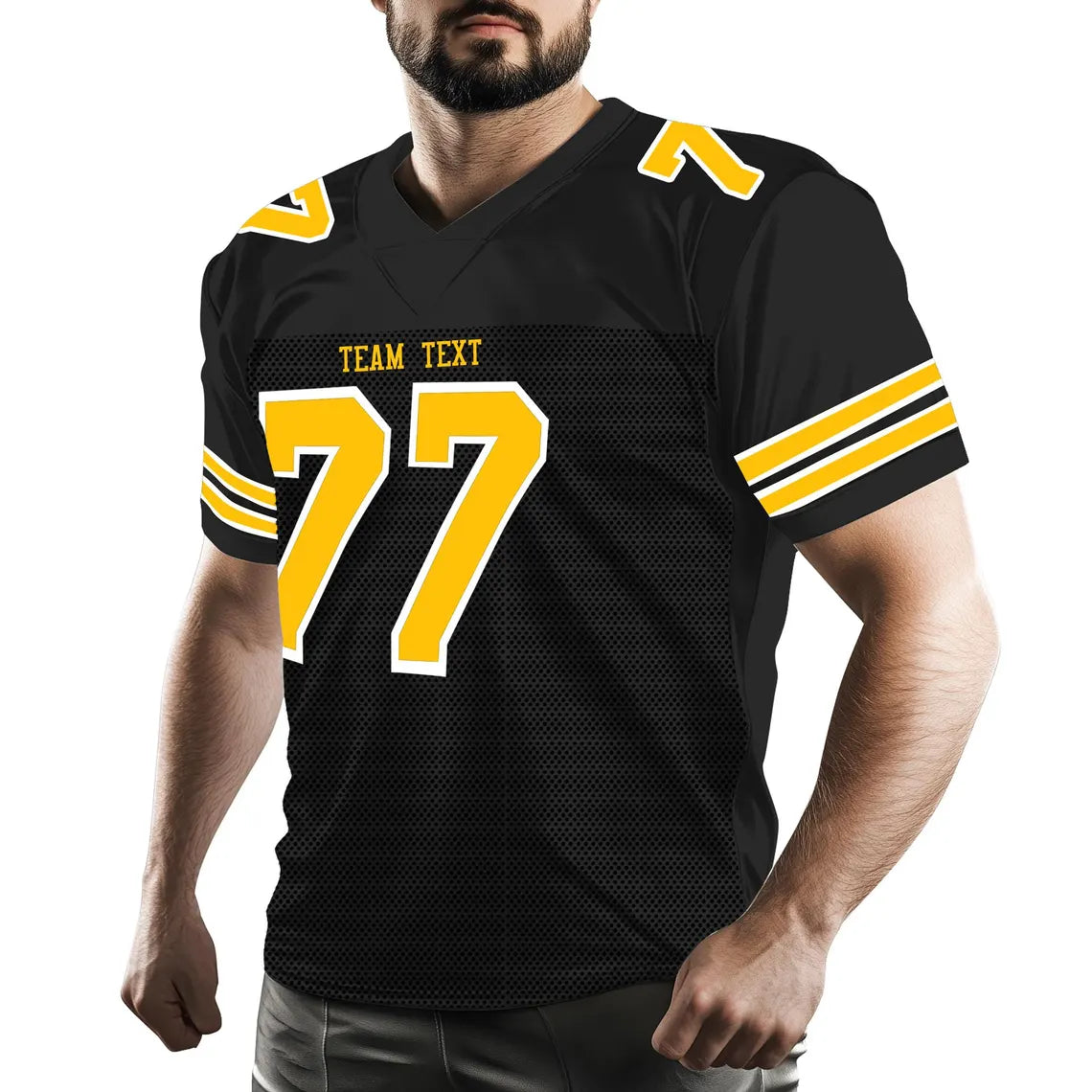 Custom Football Jersey Personalized Stitched Name Number Team Logo Game Customize Football Mesh Shirt Fan Gift for Men Women Youth Sports